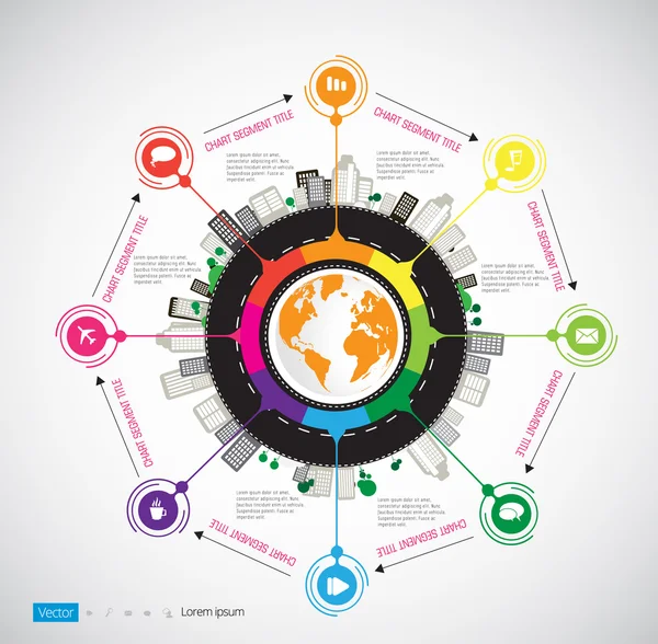 Timeline Infographic illustration — Stock Vector