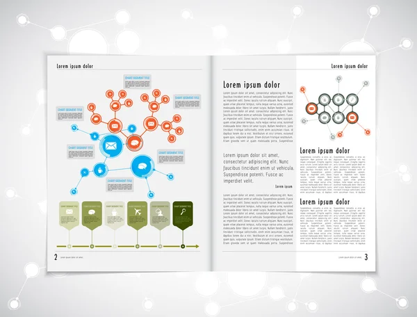 布局杂志 — 图库矢量图片
