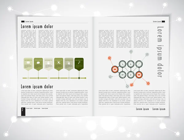 Layout magazine — Stock Vector