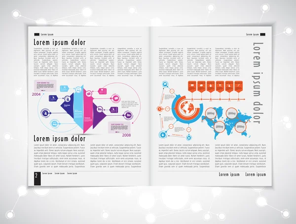 Revista Layout — Vector de stock