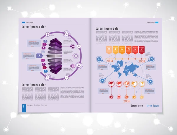 Layout magazine — Stock Vector