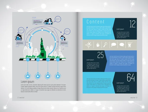 Макет журналу — стоковий вектор