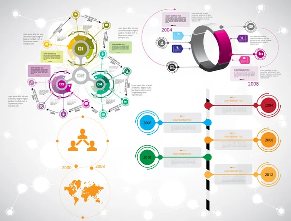 Infografik zur Zeitleiste — Stockvektor