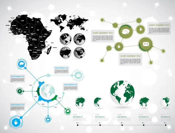 Cronologia Infografica — Vettoriale Stock