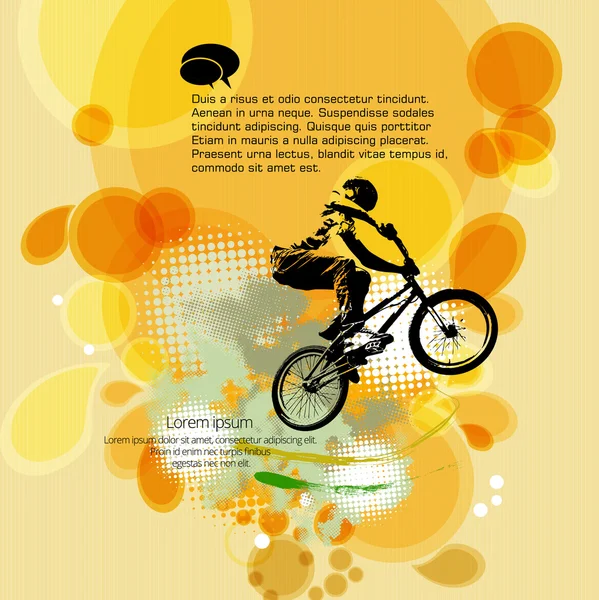 BMX motoros illusztráció — Stock Vector