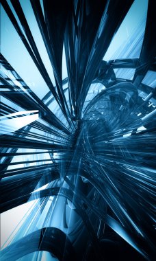 3D cyber fütüristik arka plan