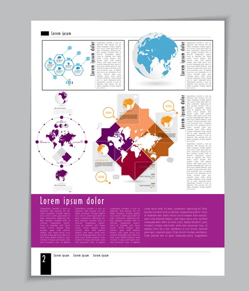 Plantilla de diseño de diseño de revista — Vector de stock