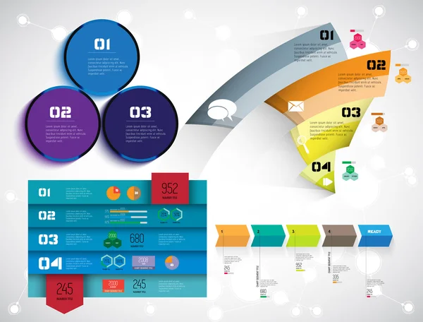 Ilustração Infográfico — Vetor de Stock