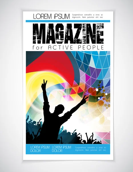 Layout magazine cover — Stock Vector