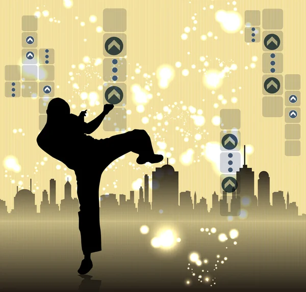 Ilustracja Karate — Wektor stockowy
