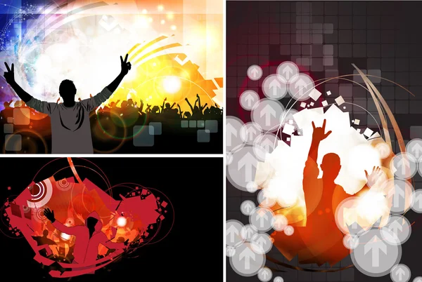 Party silhouette illustration — Stockfoto