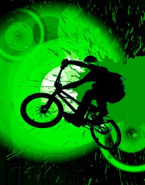 BMX binici illüstrasyon