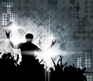 Müzik olay arka plan posteri veya başlığı için