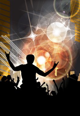 Müzik olay arka plan posteri veya başlığı için