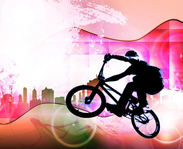 Bmx rider illustration — Stockfoto