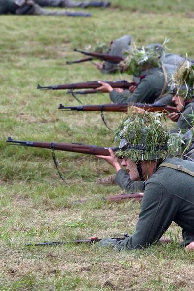 Ricostruzione militare in Polonia — Foto Stock