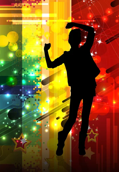 Background with dancing girl — Stock Photo, Image