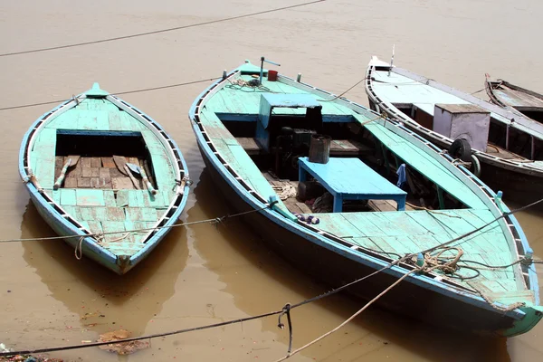 Barcos en el río Ganges — Foto de Stock