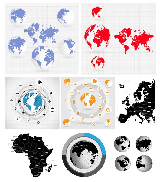 Mappa del mondo illustrazione — Foto Stock