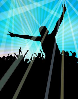 dans eden insanlar illüstrasyon