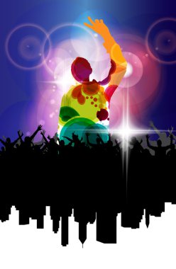 Müzik olay arka plan posteri veya başlığı için