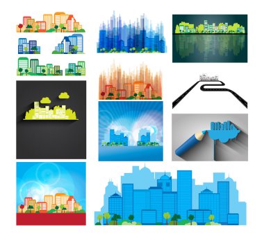 şehir manzarası illüstrasyon