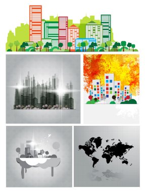 şehir manzarası illüstrasyon