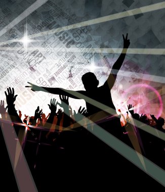 dans eden insanlar illüstrasyon