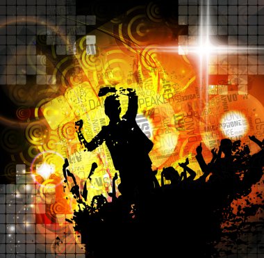 Müzik olay arka plan posteri veya başlığı için