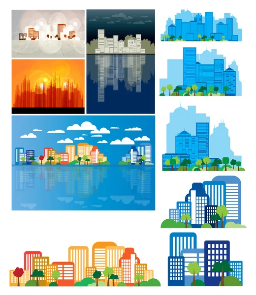City skyline illustration — Stock Photo, Image