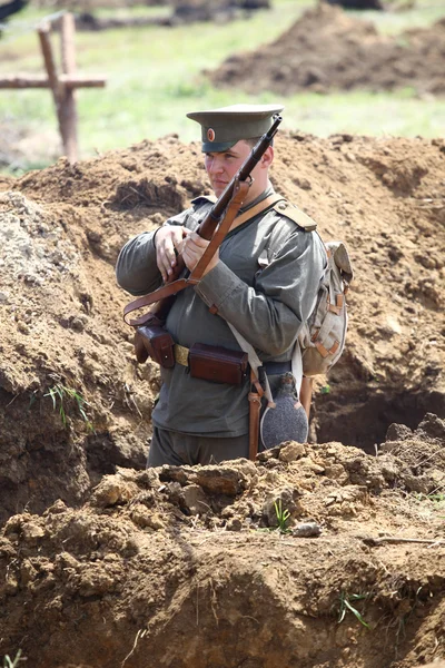 Military reconstruction in Poland. — Stock Photo, Image