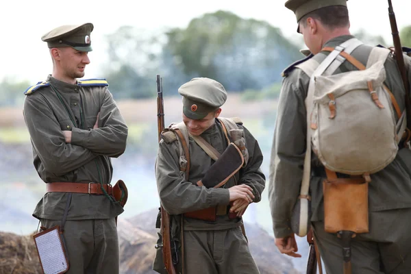 Military reconstruction in Poland. — Stock Photo, Image