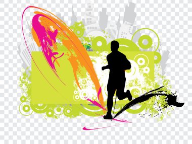 maraton illüstrasyon