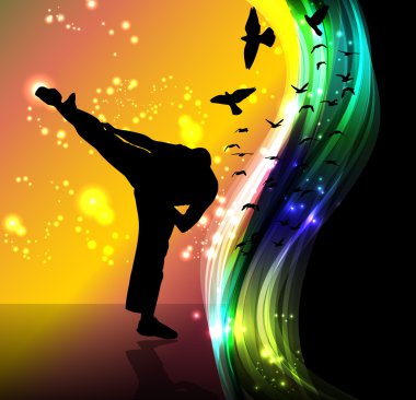 Karate savaşçı çizimi
