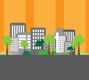 şehir manzarası illüstrasyon