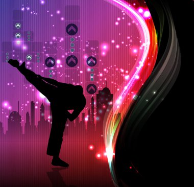 Karate illüstrasyon