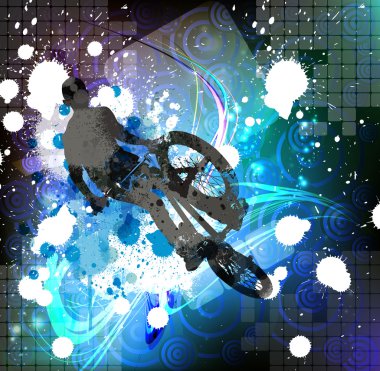 Motorcu illüstrasyon