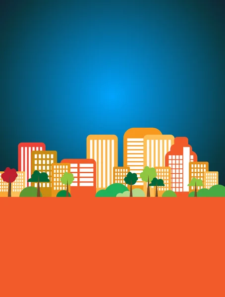 City skyline illustration — Stockfoto