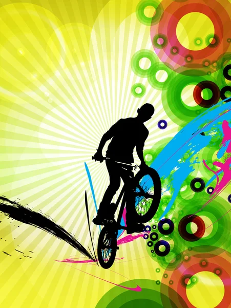 BMX rider ilustrace — Stock fotografie