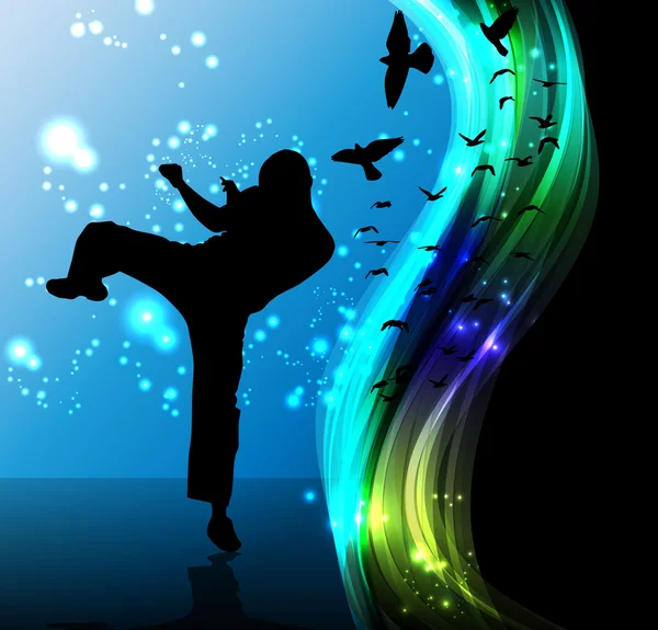 Illustration av karate krigare — Stockfoto