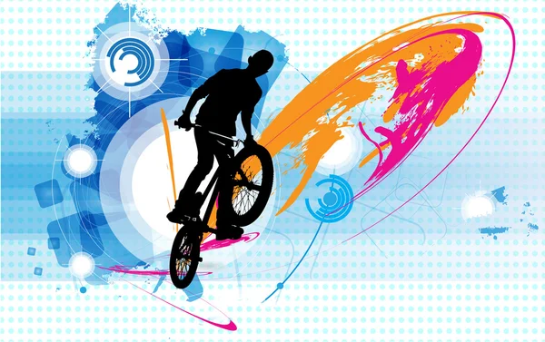 BMX rider ilustrace — Stock fotografie