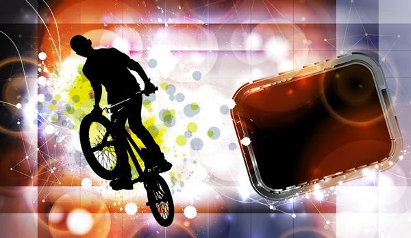 BMX ciclista ilustração — Fotografia de Stock