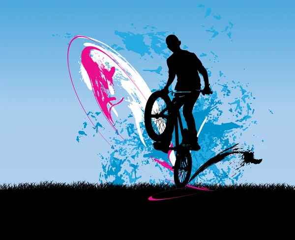 BMX rider illustration — Stock Photo, Image