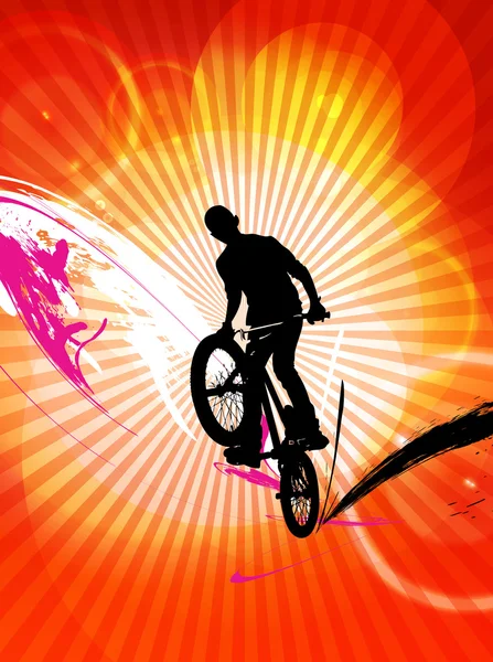 Bmx rider Illustration — Stockfoto