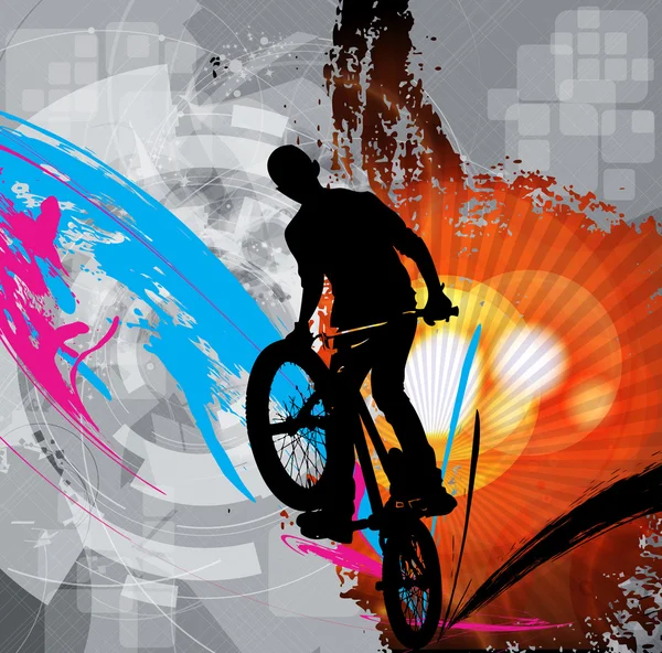 BMX rider ilustrace — Stock fotografie