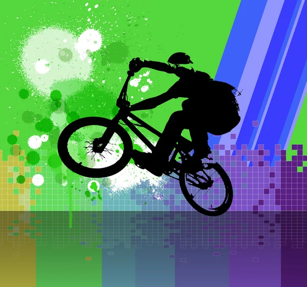 BMX rider illustratie — Stockfoto
