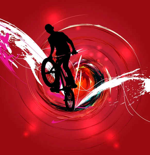 BMX rider illustration — Stock Photo, Image