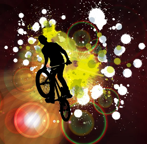 BMX rider illustration — Stock Photo, Image