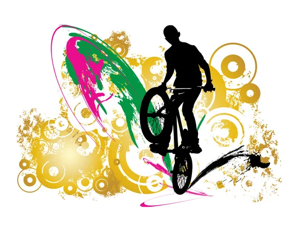 BMX rider illustration — Stock Photo, Image