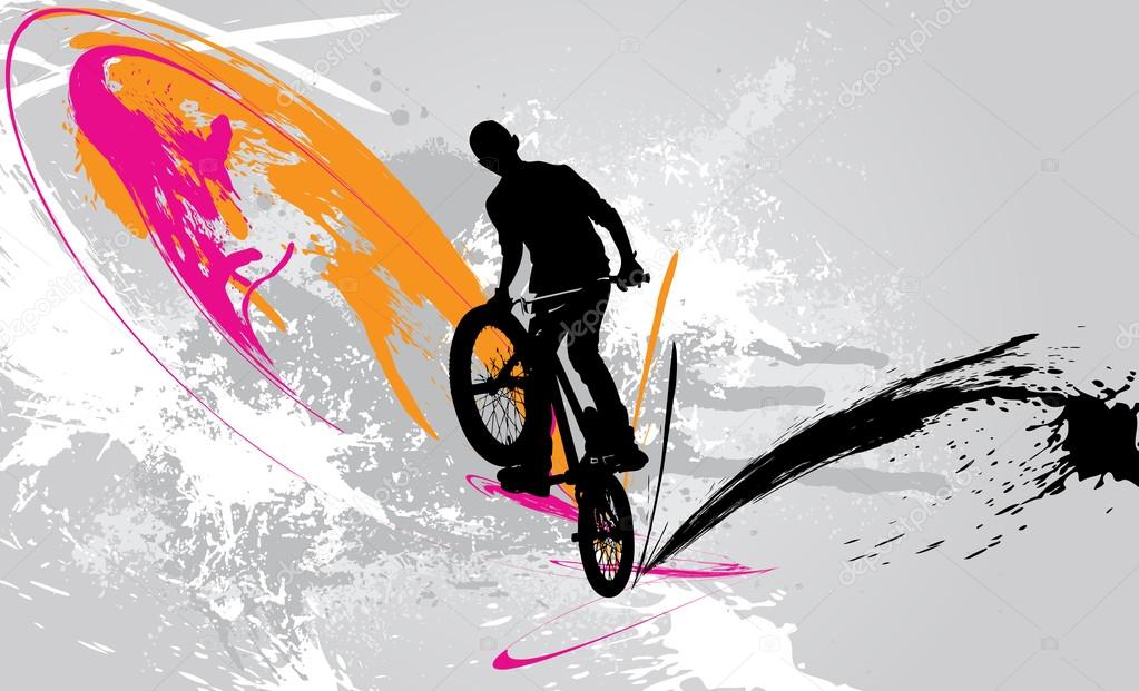 BMX rider illustration